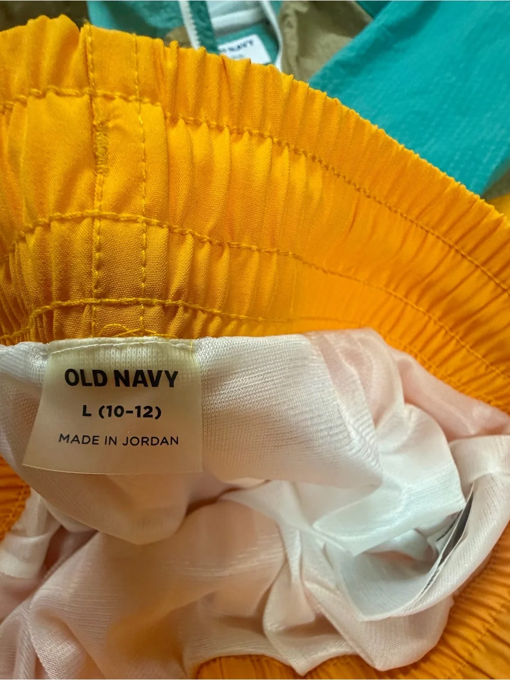 Old Navy Teal, Orange & Tan Kids Rashguard Swim Set